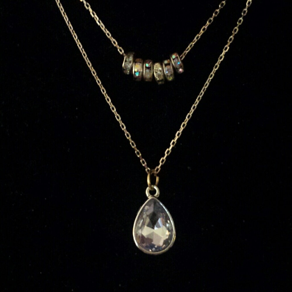 Sterling silver two strand necklace